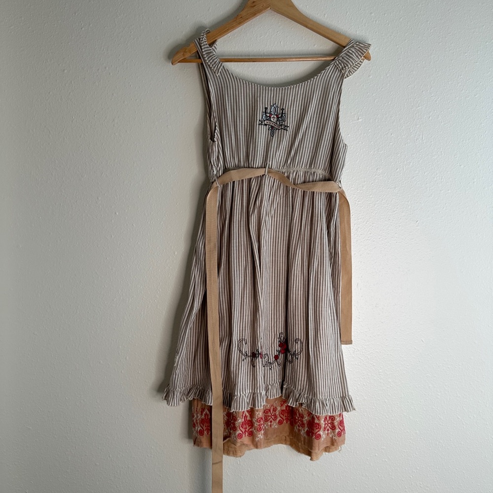 Odd Molly Stripe Embroidered Patch Boho Dress - Picture 4 of 6